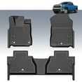 thumbnail image 2 of 3D Molded Car Floor Mats TPE All Weather Liners Black Fit For 2014-2021 Toyota Tundra Crew Cab Max, 2 of 10
