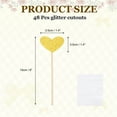 thumbnail image 2 of Uxcell 48 Pcs Heart Cupcake Toppers, Glitter Cupcake Picks with Glue Points, Cake Decorations for Wedding Birthday Theme Party Supplies, Golden, 2 of 6