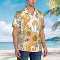 thumbnail image 5 of Bixox Men's Hawaiian Shirts Men's Groovy Hippie Flower Mushrooms Print Short-Sleeve Shirt-3X-Large, 5 of 8