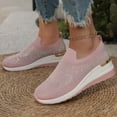 thumbnail image 6 of YLYL Women's Glitter Sneakers Rhinestone Platform Wedge Heel Fashion Casual Slip on Walking Shoes, 6 of 9