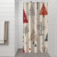 thumbnail image 2 of Beige Christmas Tree Pattern Shower Curtain 36"x72" ,Bathroom Decorative Shower Curtains Set with 12 Hooks,Modern Waterproof Washable Shower Curtain, 2 of 6