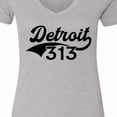 thumbnail image 4 of Inktastic Detroit 313 Women's V-Neck T-Shirt, 4 of 5