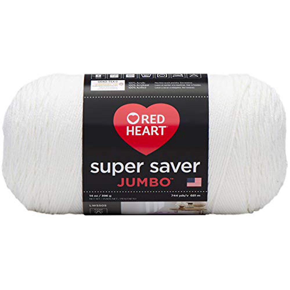 Red Heart Super Saver Jumbo Yarn, White