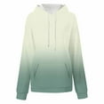 thumbnail image 4 of Hoodies for Women,Woman Sweatshirts Gradient Color Sweatshirt with Hood Oversized Fleece Hoodie with Pockets Casual Pullover Tops Loose Fit Sweaters Drawstring Hoody 01-Green XXL, 4 of 4