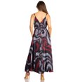 thumbnail image 2 of Sakkas Niza Women's Maxi Summer Casual Sleeveless Floral V neck Loose Long Dress - 28-Multi - One Size, 2 of 5