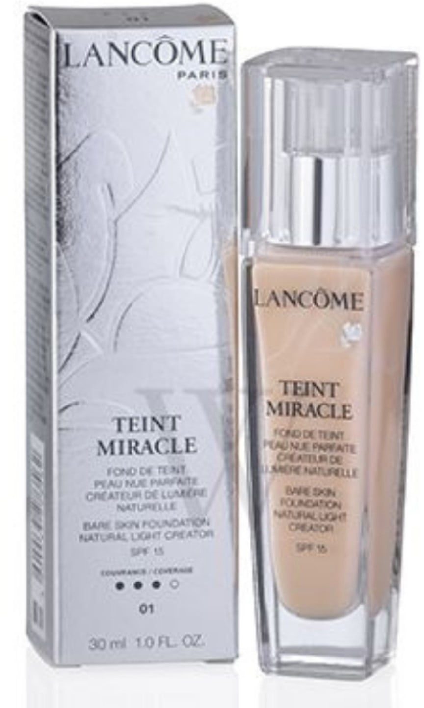 Lancome Teint Miracle Bare Skin Foundation Natural Light SPF 15 [#01] Beige Albatre oz - Walmart.com