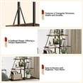 thumbnail image 4 of 4-Tier Ladder Bookshelf, Versatile A-Shaped Bookcase, Tall Ladder Shelf Storage Organizer, Industrial Metal Frame Ladder Display Shelf for Living Room, Home Office, 4 of 7