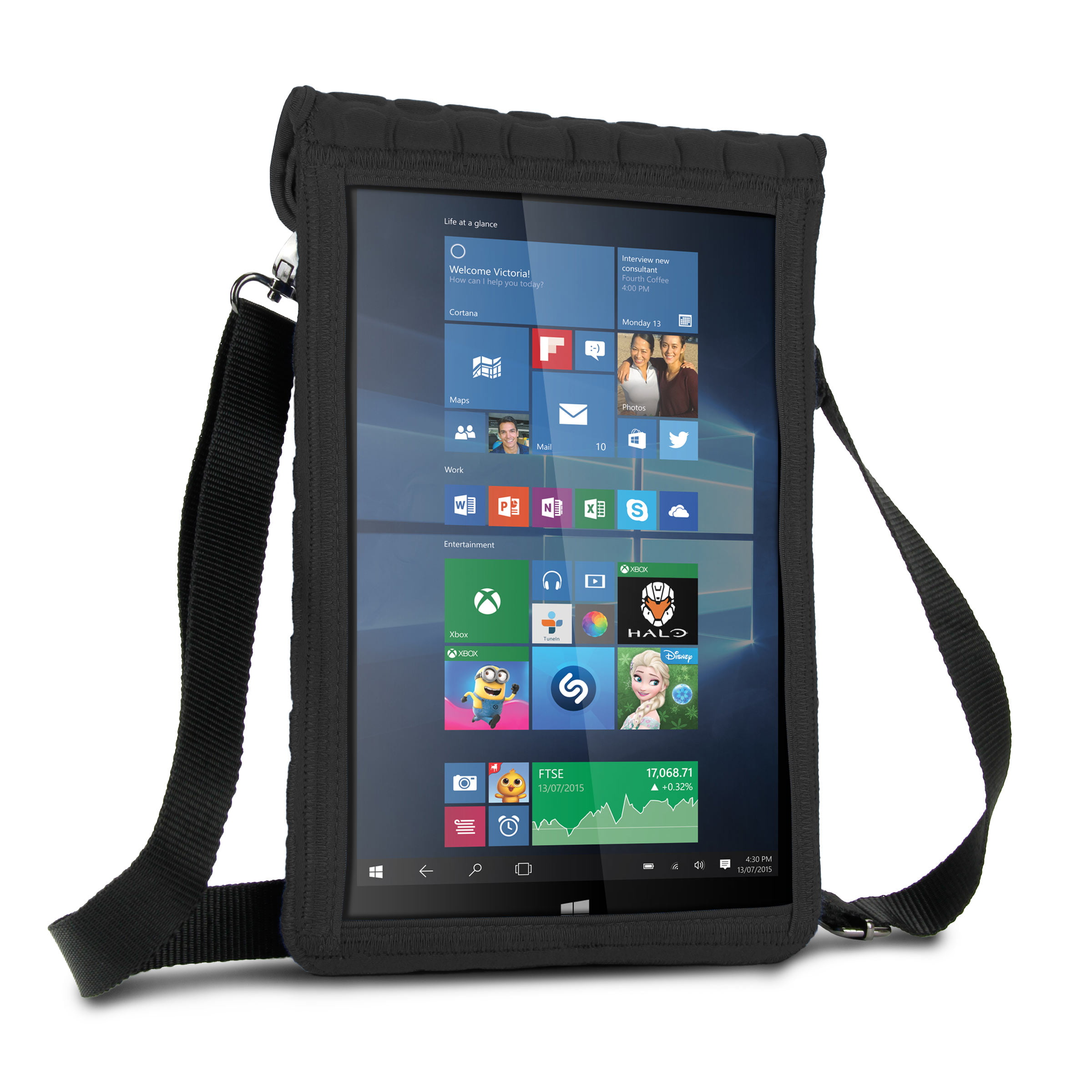 USA GEAR 10 inch Tablet Case Cover with Builtin Touch Capacitive Screen Protector, Adjustable