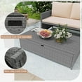 thumbnail image 4 of Costway Causeuse de Patio 2 Pcs avec Pouf de Rangement Multifonction de 31 Gal et Coussins Doux, 4 of 10