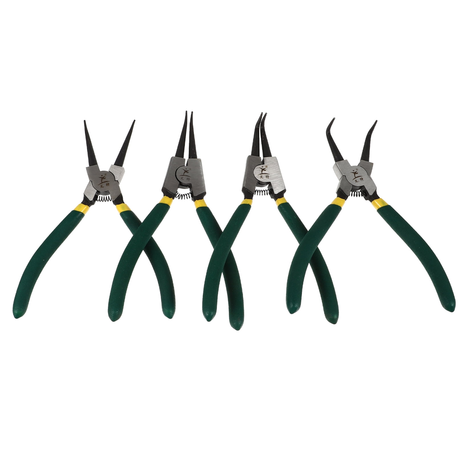 FONDOTIN 4-Piece Spring Clip Pliers Set with Precision Tips, Assorted Colors for Mechanics and Use