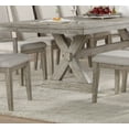 thumbnail image 3 of Modern Dining 13pc Set Table w Leaf 10 Side Chairs 2 Arm Chairs Gray Oak Finish Dining Room Furniture, 3 of 7