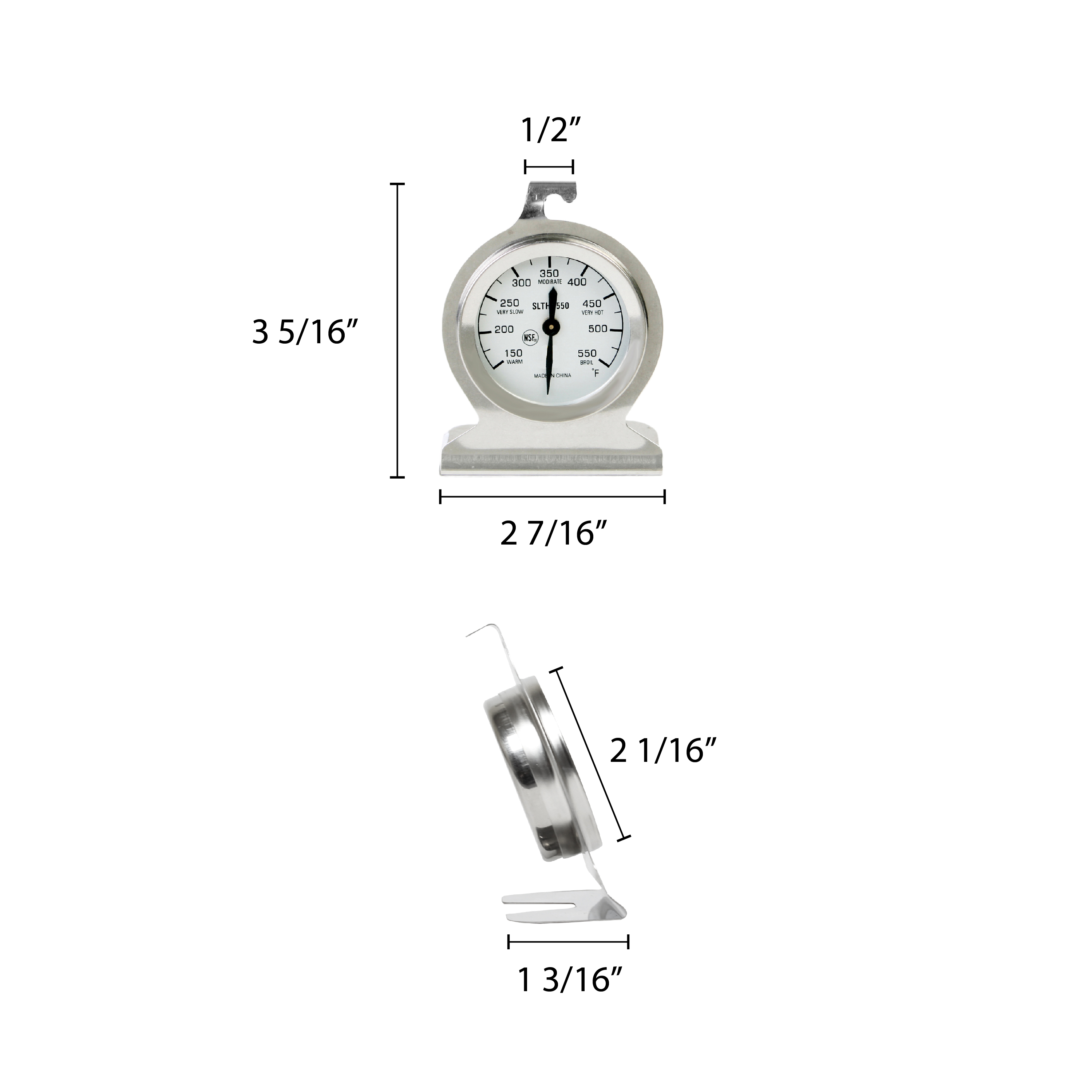 Excellante Dial oven thermometer (150 to 550 degrees fahrenheit), comes in each