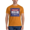 thumbnail image 4 of Yiaed Trump is our president 2024 Print Mens T-Shirt,Lightweight Cotton Tee, Crewneck T-Shirt For Men Basic Tee Shirt-XX-Large, 4 of 5