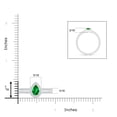 thumbnail image 4 of ANGARA Natural Pear Emerald and Diamond Halo Split Shank Ring in 14K White Gold for Women (Size-6x4mm) | May Birthstone, Birthday, Anniversary, Jewelry Gift for Women | Natural Emerald Ring, 4 of 9