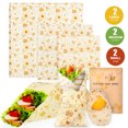 thumbnail image 1 of Reusable Beeswax Food Wrap (7 Packs), Zero Waste, Beeswax Wrap, 1 of 7
