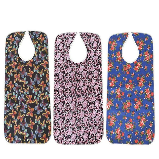 Adult Waterproof Mealtime Bib 1Pcs Assorted Color for Adults with Spill-Proof Protection