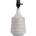 thumbnail image 4 of Better Homes & Gardens White and Beige Etched Ceramic Table Lamp with Shade 17"H, 4 of 6