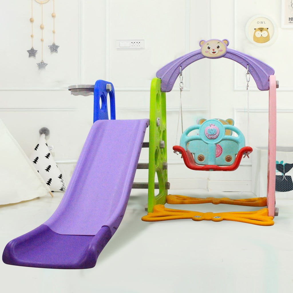 Details about   3-in-1 Kids Slide Swing Set Toddler Play Climber Backyard Playground Playset USA 