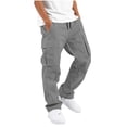 thumbnail image 3 of Boys Cargo Pants Zeophrasy Children's Solid Color Loose Casual Fashionable Elastic Waist Casual Sports Workwear Pants Kids, 3 of 8