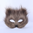 thumbnail image 4 of Máscara de mascarada de animales para hombres y mujeres, media cara, accesorios de actuación para Halloween, Liaozhai, pequeño zorro, 4 of 5