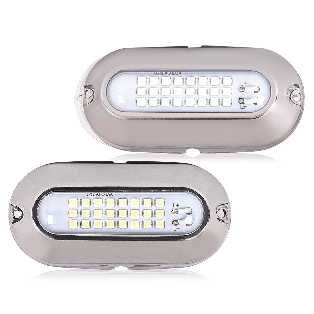 PIT66 2Pcs Led Pontoon Boat Docking Light Bright White Marine Boat