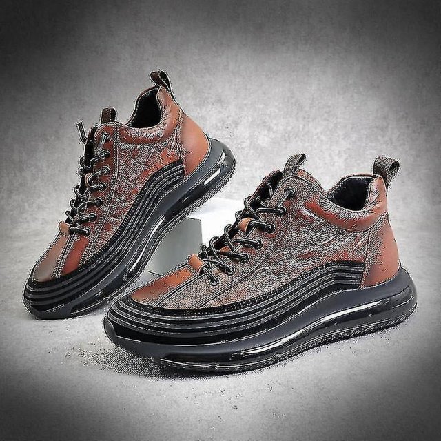 Zapatos vulcanizados para hombre, zapatillas casuales de moda de lujo con estampado de cocodrilo, calzado deportivo cómodo con plataforma para hombre 2023