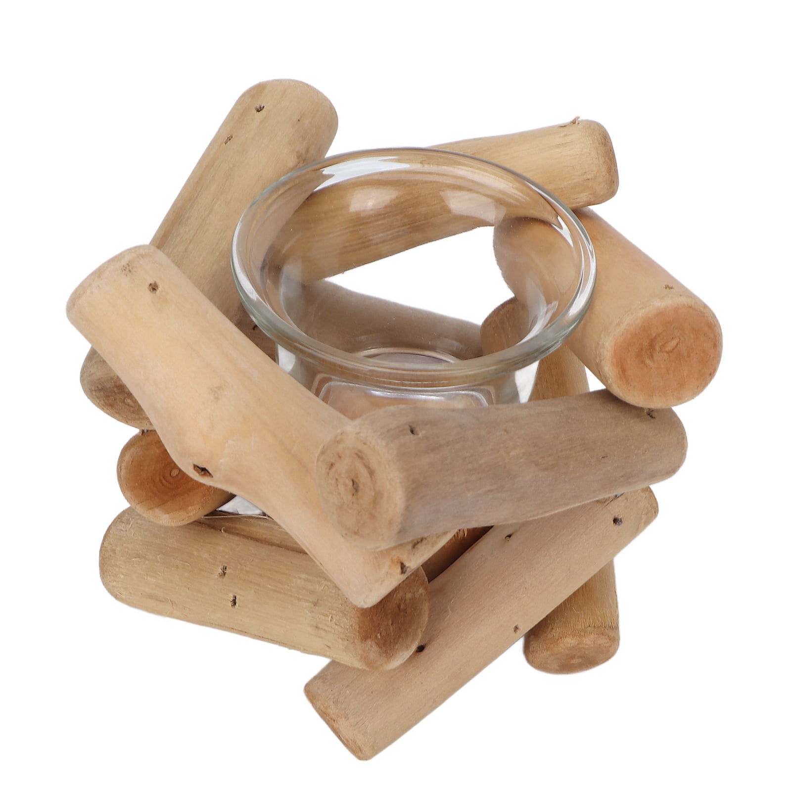 Bougeoir En Bois Décoratif - Design Unique - Pour Anniversaire, Mariage, Chambre - Sécuritaire Et Simple