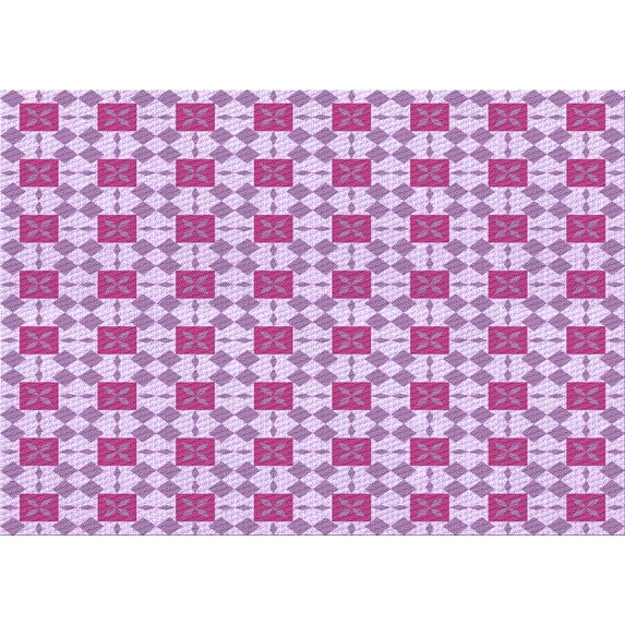 Ahgly Company Indoor Rectangle Patterned Blossom Pink Area Rugs, 3' x 5'