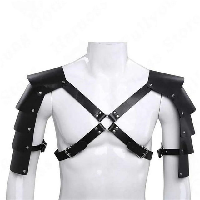 BELOVING Leather Shoulder Gothic Steam Pauldrons Armour Shoulder Cover Cape