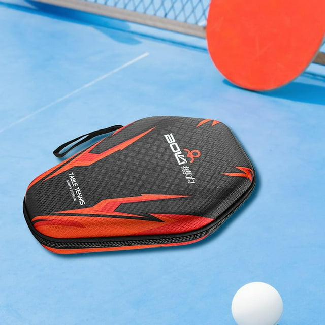 Colaxi Housse de Raquette de Pickleball Housse de Paddle de Tennis de Table Pochette de Rangement pour 1 Paddle 2 Balles Pong pour Entraînement Noir Rouge