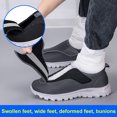 thumbnail image 3 of Zapatos Ortopédicos Sin Cordones para Hombre  Diabéticos Antideslizantes Personas Mayores (gris Oscuro 42), 3 of 9