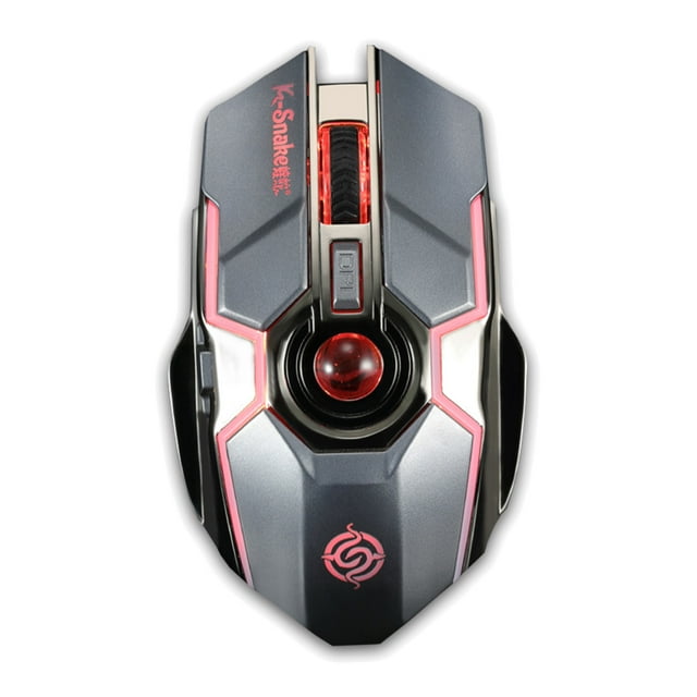 CAROOTU Wireless Mouse Silent Ergonomic Gaming Mice 7 Keys RGB Backlight 2400 DPI for Laptop Computer