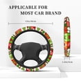 thumbnail image 3 of XMXT Christmas Checker Elements Steering Wheel Cover, Elastic Non-Slip Universal Fit Car Decor Accessories Protector for Auto SUV Trucks, 3 of 8