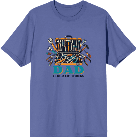 Dad Fixer Of Things
Adult Blue Crew Neck Short Sleeve Tee-Medium