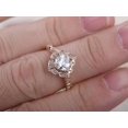 thumbnail image 3 of 1.25 Carat Round Cut Halo Moissanite Diamond Engagement Ring 10K Solid Rose Gold, Promise Ring, Anniversary, 3 of 3