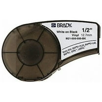 Brady Label/RibbonCartridge,Black,Gloss,1/2inW M21-500-595-BK