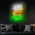 thumbnail image 4 of C-CRAFT Floral Tea Cups Neon Led Light Up 40 inch for Tea Shop Kitchen Wall Decor, 4 of 5