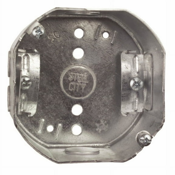 Thomas & Betts Steel City Octagon Ceiling Box - Stainless Steel - 4X4X2-1/8