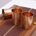 thumbnail image 2 of Pure Copper Hammered Tumbler for Healing Ayurvedic Product Tableware Accessories, Set of 6, Height 9.5 Cm, 2 of 4