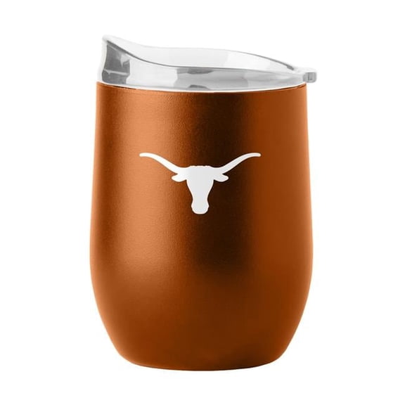 Logo Brands 218-S16PB-34 16 oz University of Texas at Austin Flipside Powder Coat Curved Beverage Tumbler