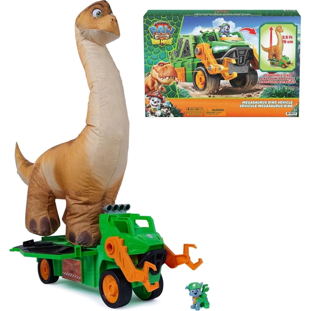 PAW Patrol: La película de dinosaurios Megasaurus Dino Vehículo con juguete inflable.