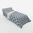 thumbnail image 2 of Ambesonne Abstract Bedding Set 3 Pcs, Summer Petals, Twin, Indigo White, 2 of 2