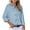 Sky Blue, variant on Women's Clothing Womens Tops Ndbuld Women's Turndown Collar Long Sleeve Blouses Button Solid Color Shirt Bow Tie Front Tops S-3XL Sky Blue 3XL