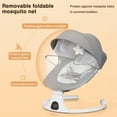 thumbnail image 6 of HAOUUCYIN Baby Swing, Infants Rocker with 5 Swing Speeds, 3 Seat Positions, bluetooth Music, Gray, 6 of 10