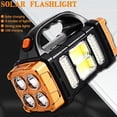 thumbnail image 2 of Linterna solar LED, portátil, recargable por USB, resistente al agua, COB, potente luz solar para acampar y hacer senderismo, L, rojo, 2 of 5