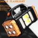 thumbnail image 2 of Linterna solar LED, portátil, recargable por USB, resistente al agua, COB, potente luz solar para acampar y hacer senderismo, L, dorada, 2 of 5