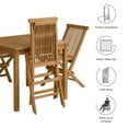 thumbnail image 2 of Vienna 5-Piece Dining Set with Folding Chairs in Natural Natural, 2 of 10