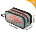 thumbnail image 3 of ALAZA Retro Rose Flower Pencil Case Bag 3 Compartment Pen Pouch Large Storage Holder Box Organizer, 3 of 8