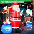 thumbnail image 5 of Yexmas 8FT Christmas Inflatable Santa Claus with Big Gift Bag and Christmas Tree Outdoor Decorations,Built-in LED Light,Blow Up Xmas inflatables for Front Back Yard Garden Lawn, 5 of 8