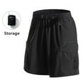 thumbnail image 2 of Kvture Cargo Shorts for Men Stretch Waist Quick Dry Tactical Short Pants Construction Workwear Outdoor Hiking Fishing Black M, 2 of 6
